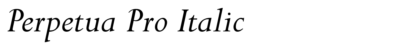 Perpetua Pro Italic